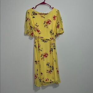 NWOT- Floral Yellow Dress